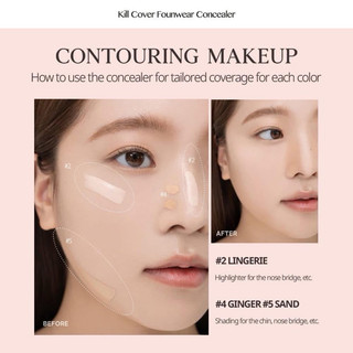 Che khuyết điểm Clio Kill Cover Liquid Concealer lâu trôi che khuyết điểm cao
