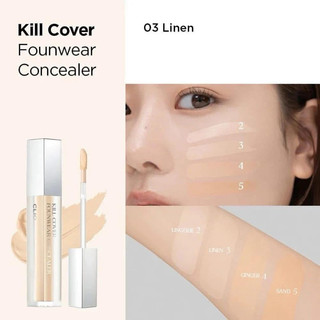 Che khuyết điểm Clio Kill Cover Liquid Concealer lâu trôi che khuyết điểm cao