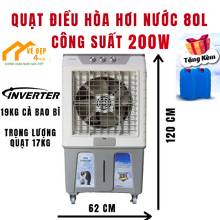 Quạt điều hòa hơi nước CÔNG SUẤT 200W DUNG TÍCH 80L CỰC MÁT Loại bàn Máy tạo ẩm không khí