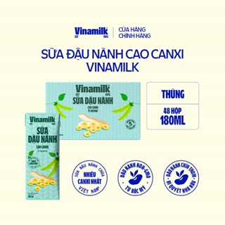 Sữa đậu nành cao canxi Vinamilk - Thùng 48 hộp 180ml
