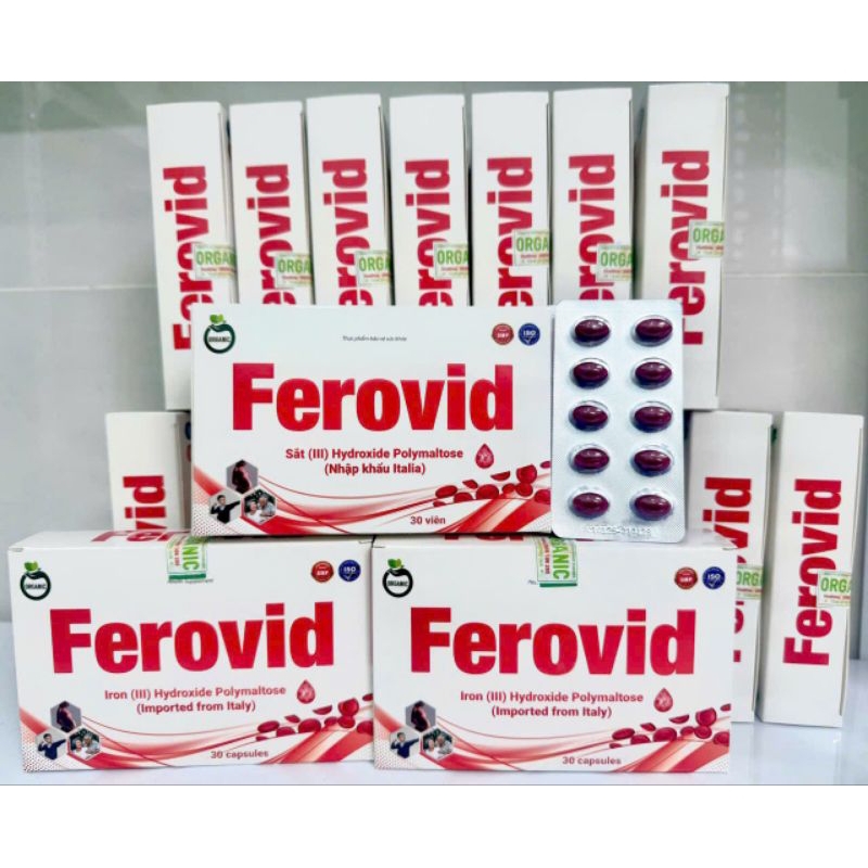 Ferovit Bổ Sung Sắt Và Vitamin [ Date 2027] Hỗ Trợ Giảm Thiếu Máu Do Thiếu Sắt Hộp 30 Viên