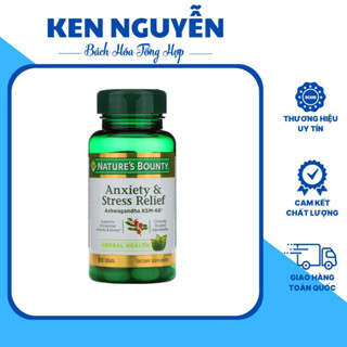 Viên uống giảm lo âu, hỗ trợ tinh thần Nature’s Bounty Anxiety & Stress Relief Ashwagandha KSM-66 50 Viên