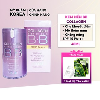 Kem Nền Trang Điểm Chống Nắng BB Cream Collagen Cellio Spf40 Pa+ Hàn Quốc Giúp Da Trắng Sáng