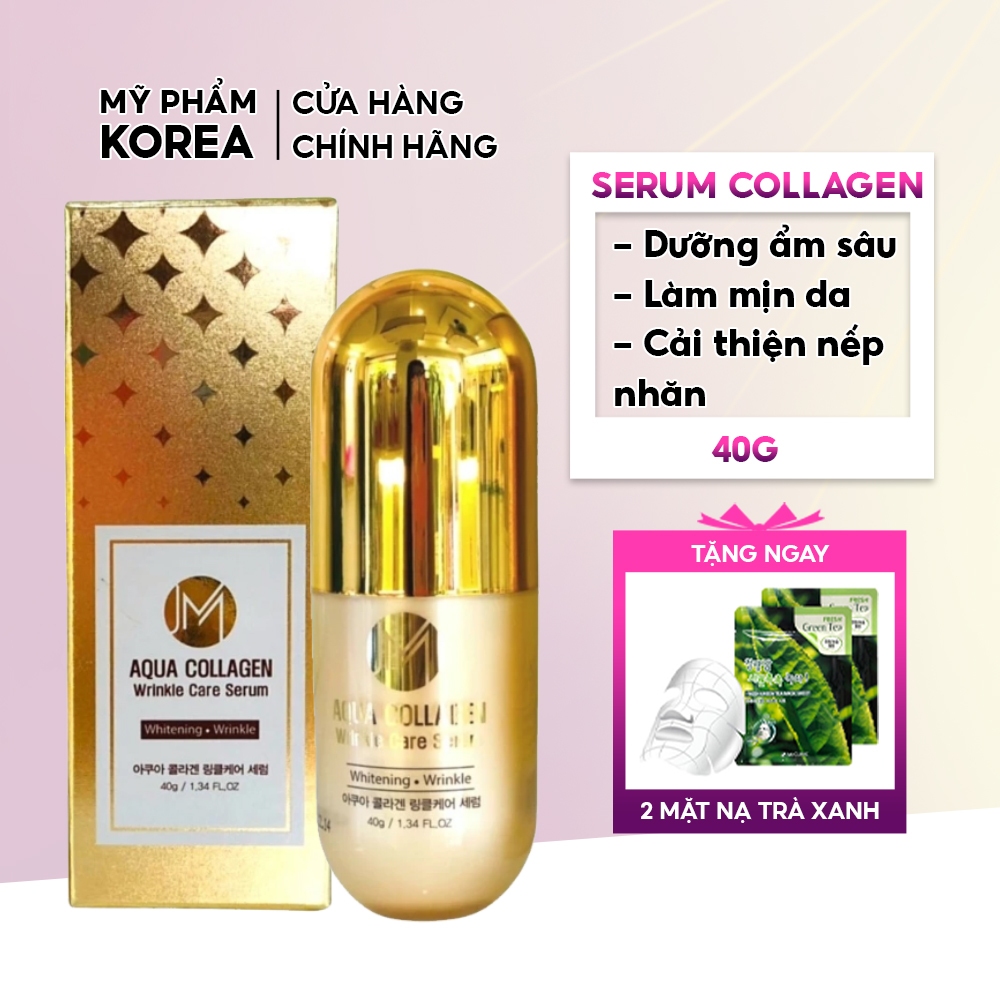 Tinh Chất Serum Collagen Tươi Thủy Phân JM Aqua Collagen Wrinkle Care Serum Hàn Quốc 40g