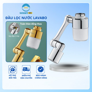 Đầu nối vòi nước thông minh LUMITA xoay 1080 độ - đồng thau - lọc nước - tăng áp mạnh mẽ - 2 chế độ nước