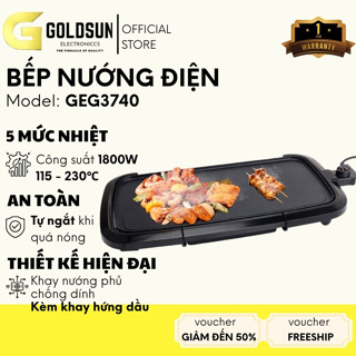 Bếp nướng điện Goldsun GEG3740 công suất 1800W không khói phủ chống dính có rãnh thoát dầu mỡ