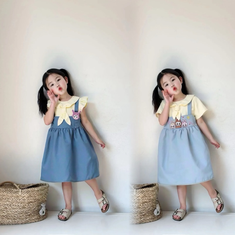[BBkidsvn] Váy yếm jean phối thun bé gái cao cấp 15kg - 24kg