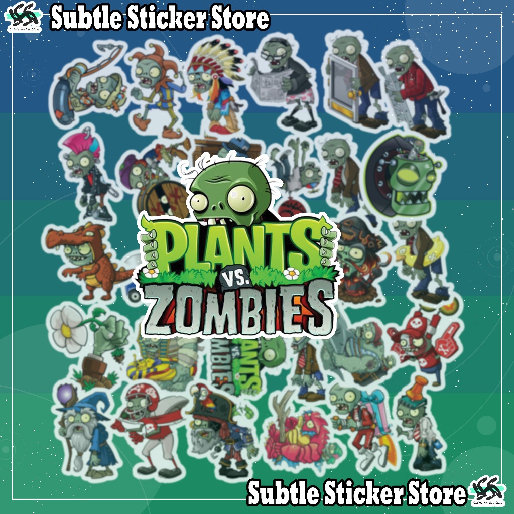 [Plant vs Zombie] - Set 10/15/20/30 Sticker Zombie game PVZ hình dán trang trí chống nước chống xước