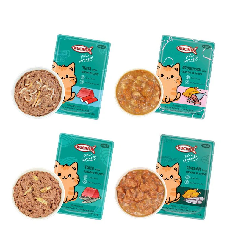[80G] Pate KUCINTA Gói 80g Dành Cho Mèo - Pate Mèo Cam Kucinta Nhập Khẩu Malaysia
