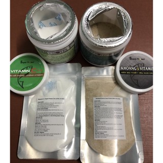 Combo Vitamin C++ Super Protect và Khoáng&Vitamin Super Protect 100g-50g dành cho cá cảnh, cá koi.