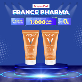 Kem Chống Nắng Vichy SPF50+ 50ml Phiên Bản Dry Touch Và Velvety Cho Da Dầu, Da Khô & Da Nhạy Cảm Từ France Pharma