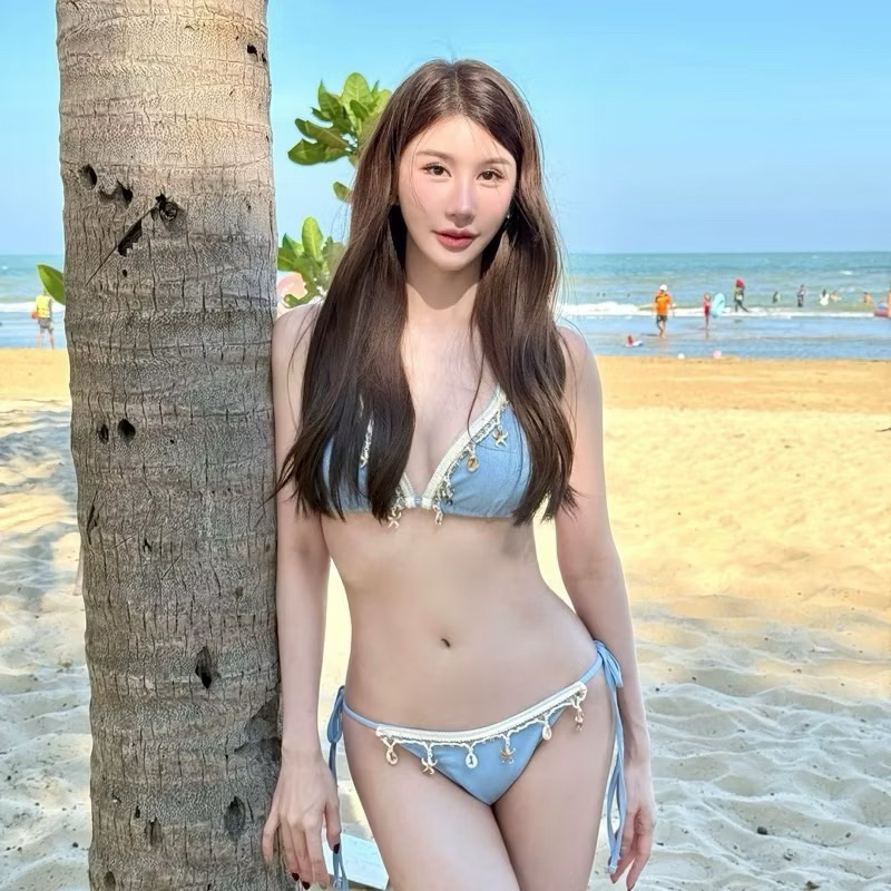 Bikini áo tắm 2 mảnh áo bassi quần lọt nhỏ kèm phu kiêm ren ( sẵn hàng ) | BigBuy360 - bigbuy360.vn