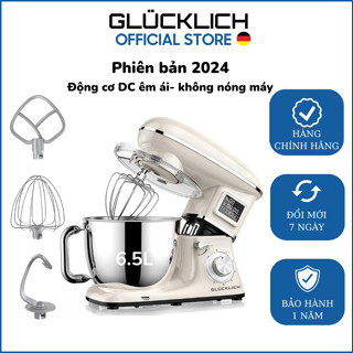 [Chính hãng] (Bản trải nghiệm) Máy trộn bột GLUCKLICH 6.5L - động cơ DC tiết kiệm điện, chạy êm, không bi nóng máy