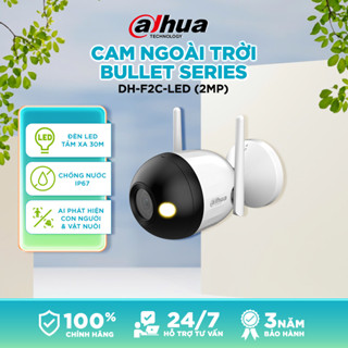 Camera Wifi ngoài trời DAHUA Bullet Series (2MP/4MP) I AI phát hiện chuyển động, chống nước IP67 [DH-F2C-LED/4]
