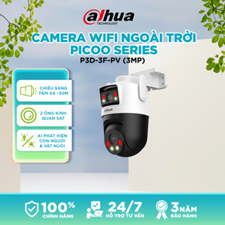 Camera ngoài trời DAHUA Picoo Dual D1 (6MP/10MP) I 2 ống kính, Theo dõi thông minh, Đàm thoại 2 chiều [DH-P3D-3F-PV/5]