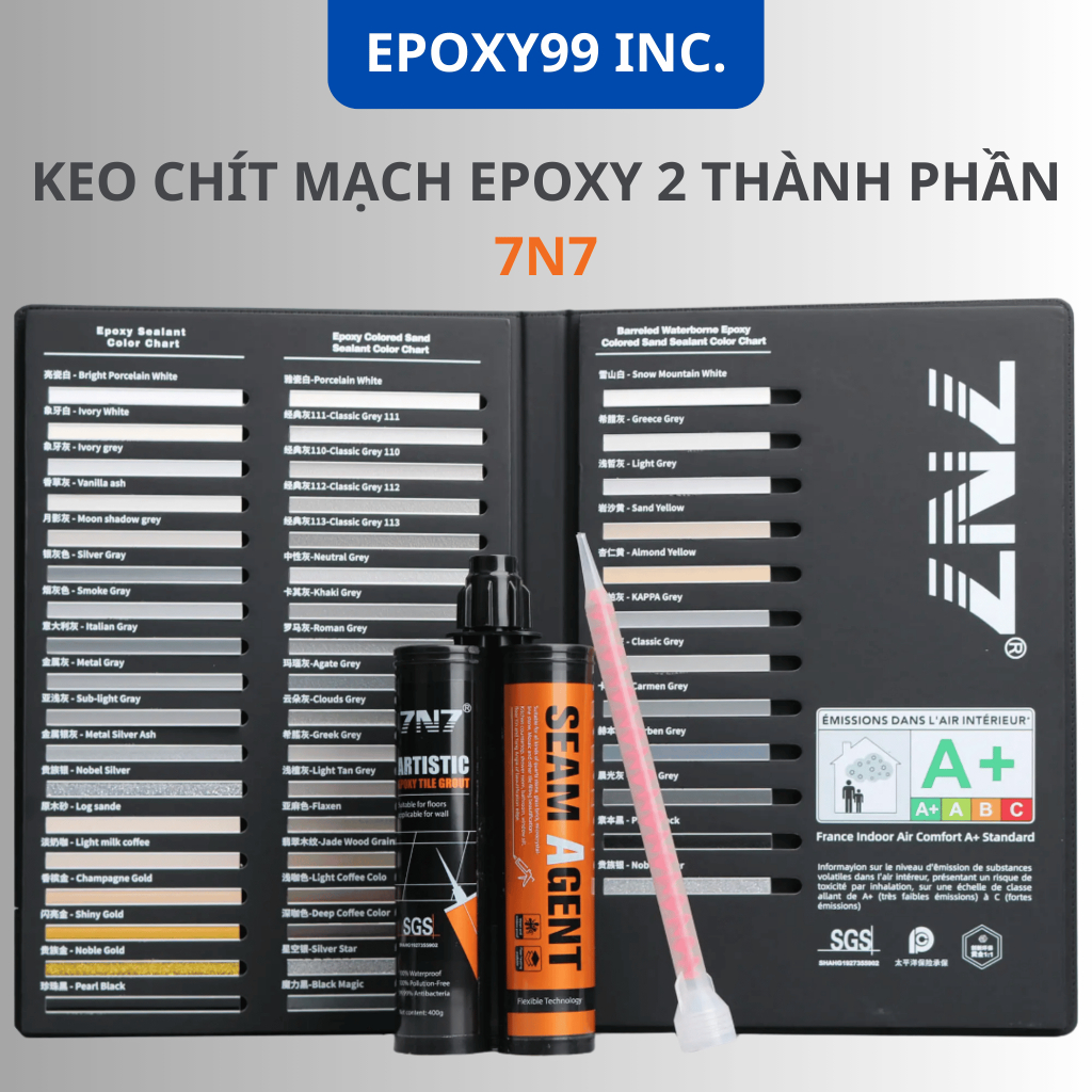 KEO CHÍT MẠCH CHỐNG THẤM AB 2 THÀNH PHẦN 7N7 400ML - CÔNG NGHỆ ĐỨC BỀN MÀU
