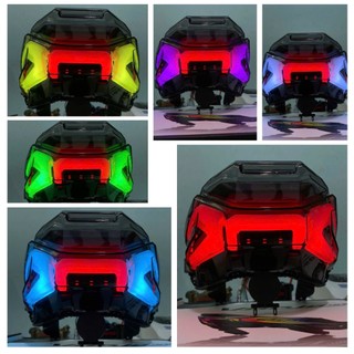  Đèn Hậu Vario 160 Audi Đổi Màu-Tích hợp Xinhan Honda đuôi Audi lái Stop Click Shark Power Magic boy 7 Vario160.Gắnnhưzin 