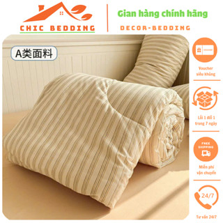Chăn hè cotton đũi nhật kẻ caro Muji thiết kế basic sang trọng, chất liệu đũi Nhật mềm mại, thông thoáng size 2mx2m3