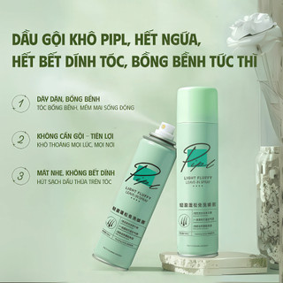  Dầu Gội Khô PIPL 150ML – Làm Sạch Hút Dầu Giảm Bết Tạo Phồng Tóc Nhanh Cho Tóc Dầu & Da Đầu Nhờn 