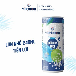 Nước Dừa Tươi Vietcoco có cơm giàu chất điện giải 240ml