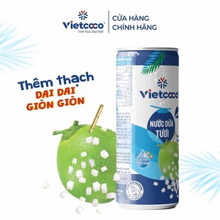 Nước Dừa Tươi Vietcoco có cơm giàu chất điện giải 240ml