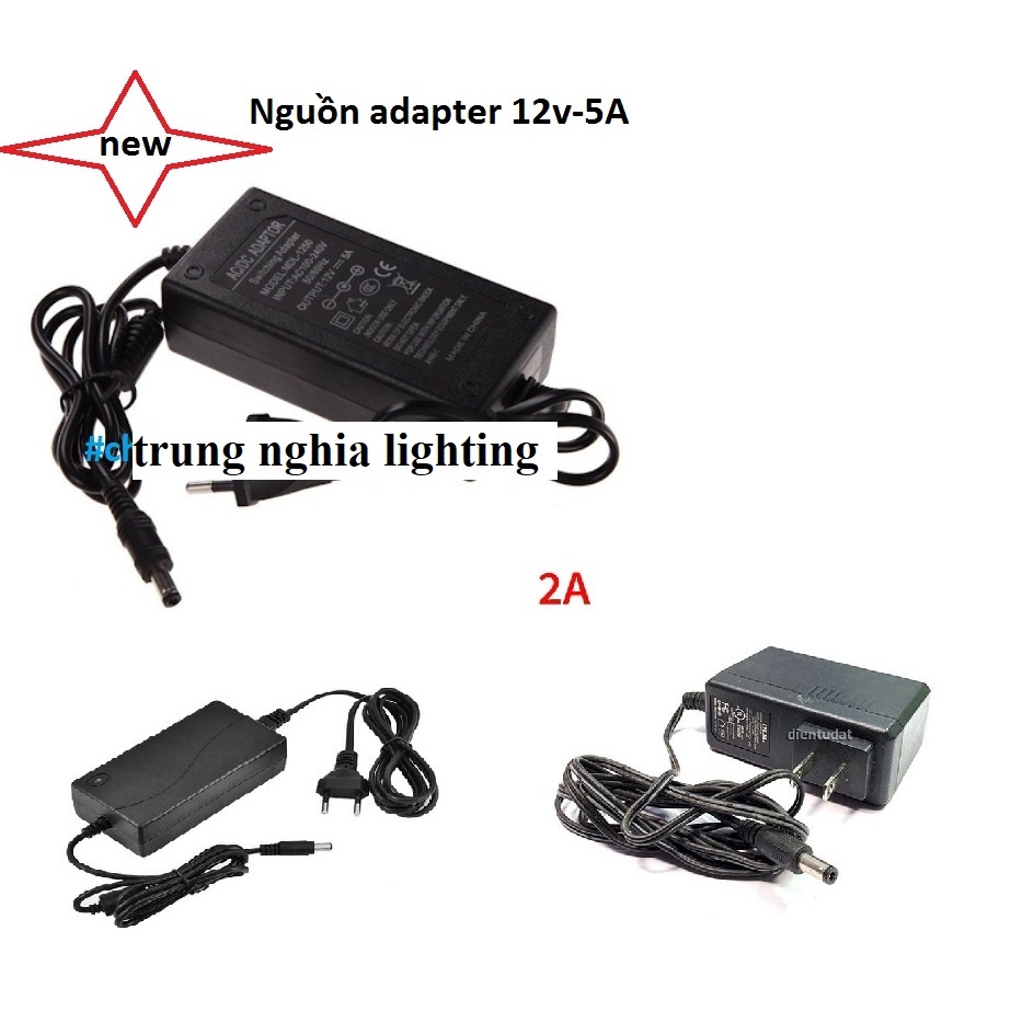 Nguồn Adapter NHỰA Đen 12V 2A---3A---5A
