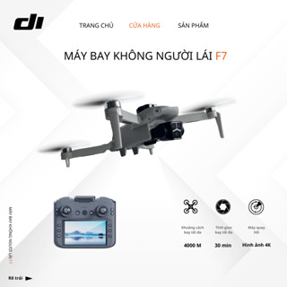 Tay cầm Flycam F7 RC, Camera 4K UHD, Mini Drone GPS 5.G, Pin Plycam Mini 3000mAh