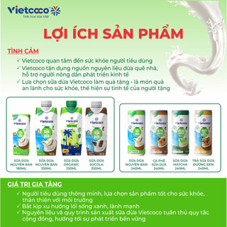 Sữa Dừa Socola UHT Vietcoco 330ml - sữa thực vật tốt cho người ăn kiêng