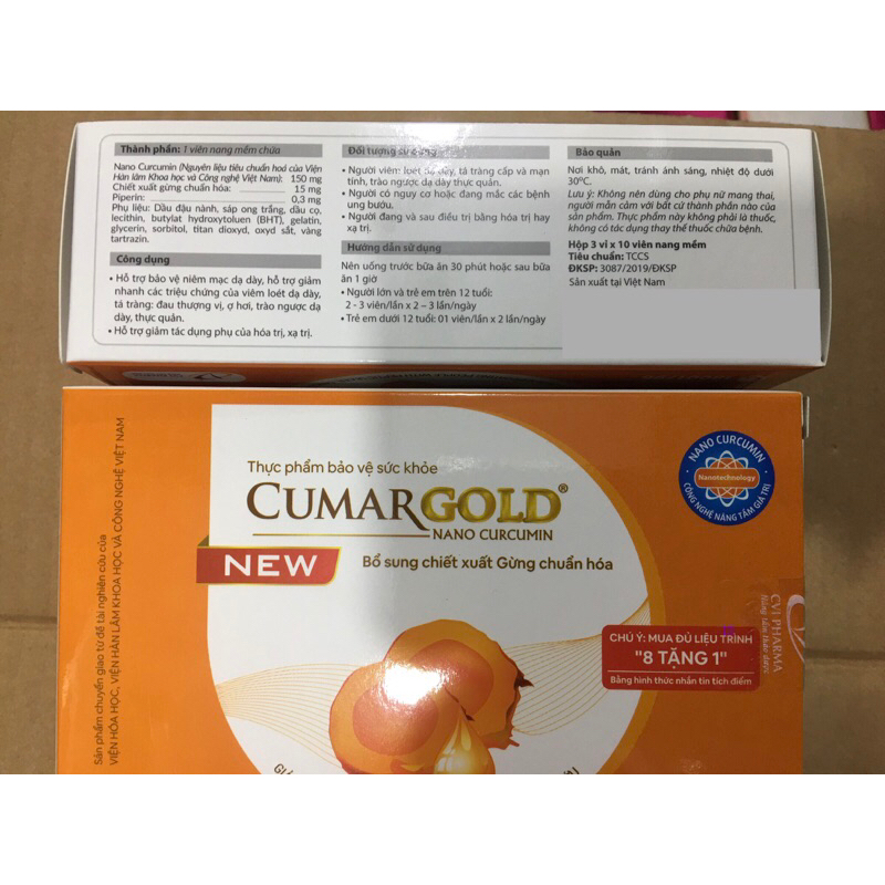 cumargold new (người bị viêm loét dạ dày, tá tràng cấp, mạn tính, trào ngược dạ dày thực quản, đang 