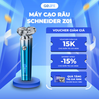 Máy cạo râu mini Schneider Z01 3 lưỡi cạo kép chống thấm nước, màn hình quan sát LCD