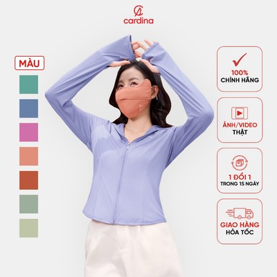 Khẩu trang nữ CARDINA chất icetext dáng tai thỏ ngăn UV lọc không khí 5KTI01