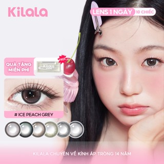10 chiếc Kính áp tròng Kilala lens 1 ngày Màu xám Ice Peach Grey Màu đen Lamp Black DIA 14.0 14.2 14.5mm có độ 0-8