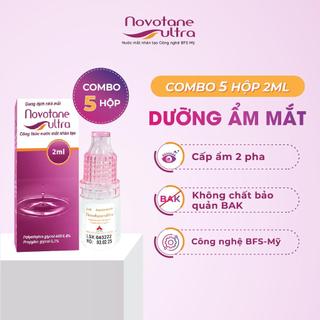  Nước mắt nhân tạo mini Novotane Ultra 2ml nước nhỏ mắt cấp ẩm cho mắt đeo lens trang điểm 