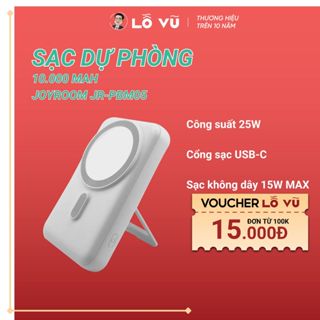 Sạc Dự Phòng Không Dây JOY.ROOM JR-PBM05, Công suất 25W. Dung lượng 10000mAh