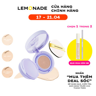 Phấn nước mỏng nhẹ kiềm dầu thuần chay chống nắng Lemonade SuperMatte No Makeup Cushion 15g