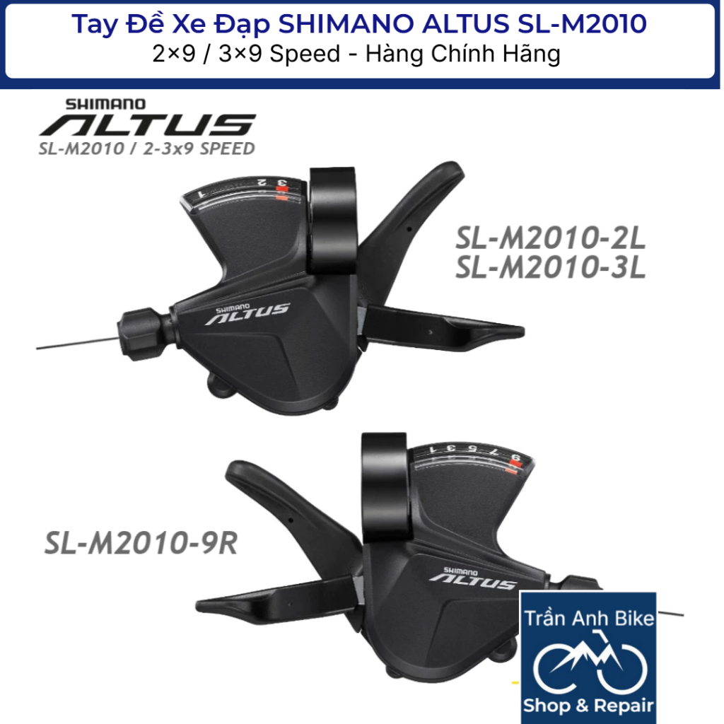 Tay Đề Xe Đạp SHIMANO ALTUS SL M2010 2x9 3x9 Speed - Hàng Chính Hãng