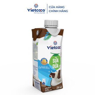 Sữa Dừa Socola UHT Vietcoco 330ml - sữa thực vật tốt cho người ăn kiêng