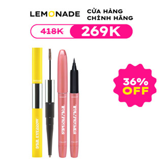 Combo Lemonade Bút kẻ mắt SuperNatural Eyeliner 1g và Chì kẻ mày 2 đầu Lemonade Dual Eyebrow 2.75g
