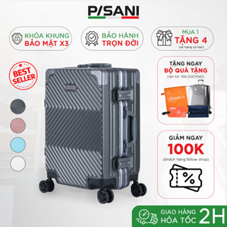 [DEAL SỐC] Vali Kéo Du Lịch Pisani X9 - size 20/24/28, Nhựa PC Cao Cấp, Khoá Khung TSA Bảo Mật