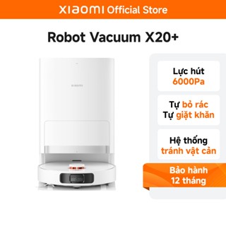 [ KOL LIVESTREAM ] Robot hút bụi, lau sàn 2 trong 1 Xiaomi Vacuum X20+, Lực Hút Mạnh 6000Pa
