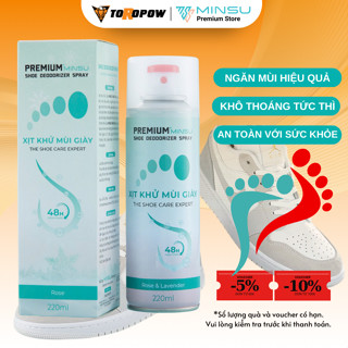 Chai Xịt Khử Mùi Hôi Chân và Giày Dép MINSU NANO Ag+ M4855 Loại Bỏ Vi Khuẩn Có Hại Giúp Ngăn Ngừa Mùi Và Mồ Hôi Chân