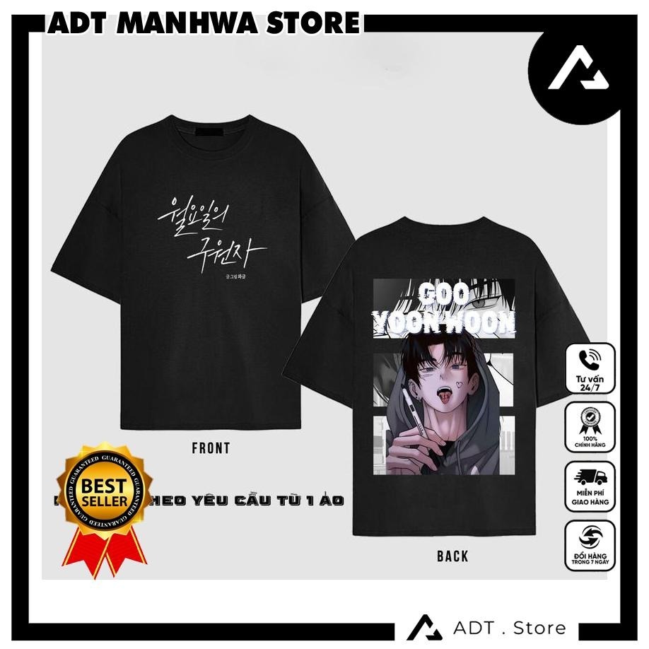 Áo thun BL Manhwa Goo Yoon Woon - Passion - Andrew - Joo Jae Kyung - Jinx Kimdan - TEAM BLACK Manhwa