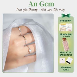 Nhẫn bạc mix đá Topaz, Peridot, Garnet, Citrine An gem ,nhẫn bạc S925 nữ đá phong thuỷ freesize