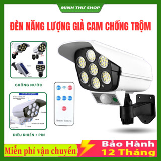 Đèn Năng Lượng Mặt Trời Hình Giả Camera Chống Trộm Tặng Kèm Điều Khiển, Chống Nước, Tiết Kiệm Điện