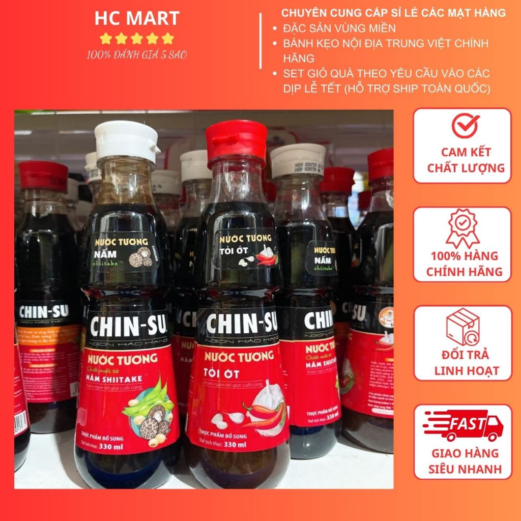 Nước Tương Chinsu 330ml nhiều vị
