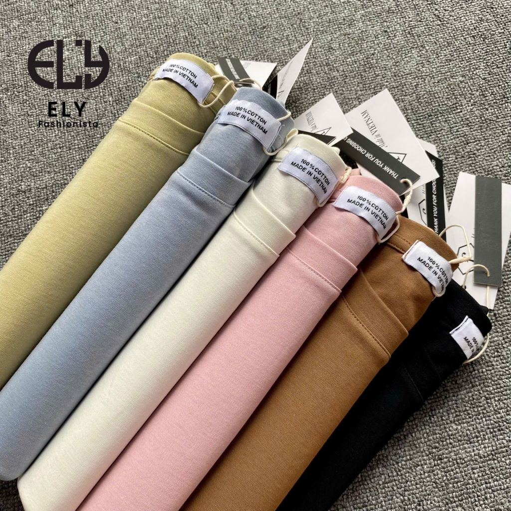 Áo Thun nữ cổ tròn cộc tay ELY Cotton cao cấp không nhăn mát may kỹ áo phông đẹp Freesize ELY300 | BigBuy360 - bigbuy360.vn