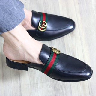   Mã INBAU704 giảm 70K đơn 449K  Giày Lười Nam A&TNCT Da Bò mã S010   FREESHIP  - Sục Nam Màu Đen - Sục Nam Cao Cấp 