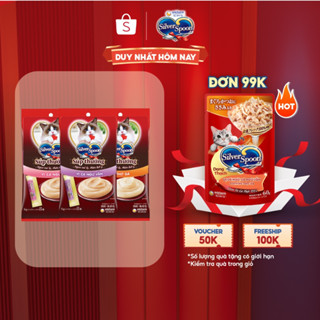 Súp Thưởng Silver Spoon Dạng Thanh Cho Mèo Vị Cá Ngừ/Vị Cá Ngừ Vằn/Vị Thịt Gà (48g/gói)