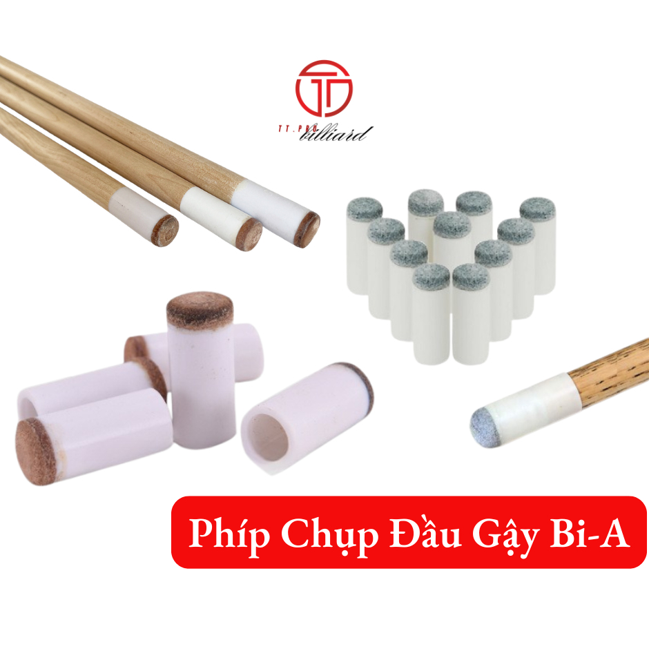 [THỊNH TÂM] Set 5 Phíp Chụp ĐẦU CƠ Bida Đài Loan ĐẦU CHỤP Da Bò GẬY BI-A  11MM 12MM 13MM [ TTBD ]