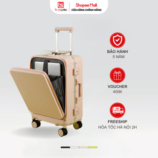  Vali khóa sập cao cấp Hàn Quốc Tresette 2839 Có Ngăn Đựng Latop Cổng Sạc USB size 24 